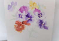 Unframed floral watercolour painting