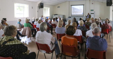 Micro-artist Graham Short entertains our September 2023 attendees.