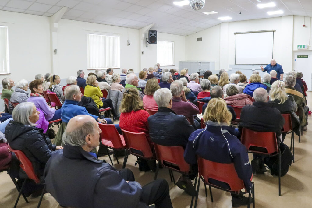 Writer Warren Ashton explaining the origins of Old English phrases in November 2023.