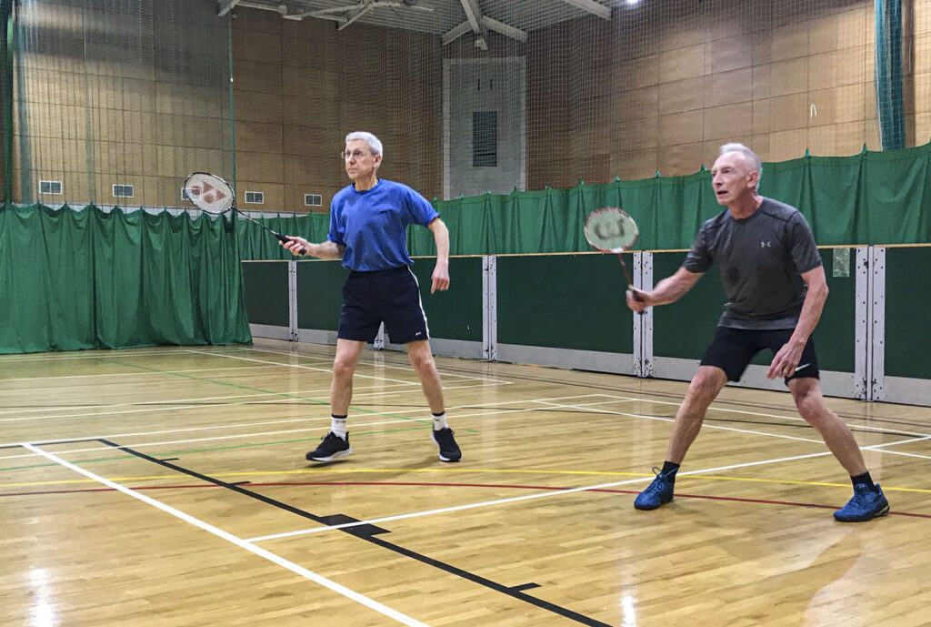 Windsor u3a badminton players in action