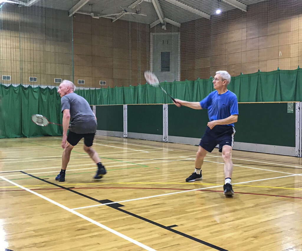 Windsor u3a badminton players in action