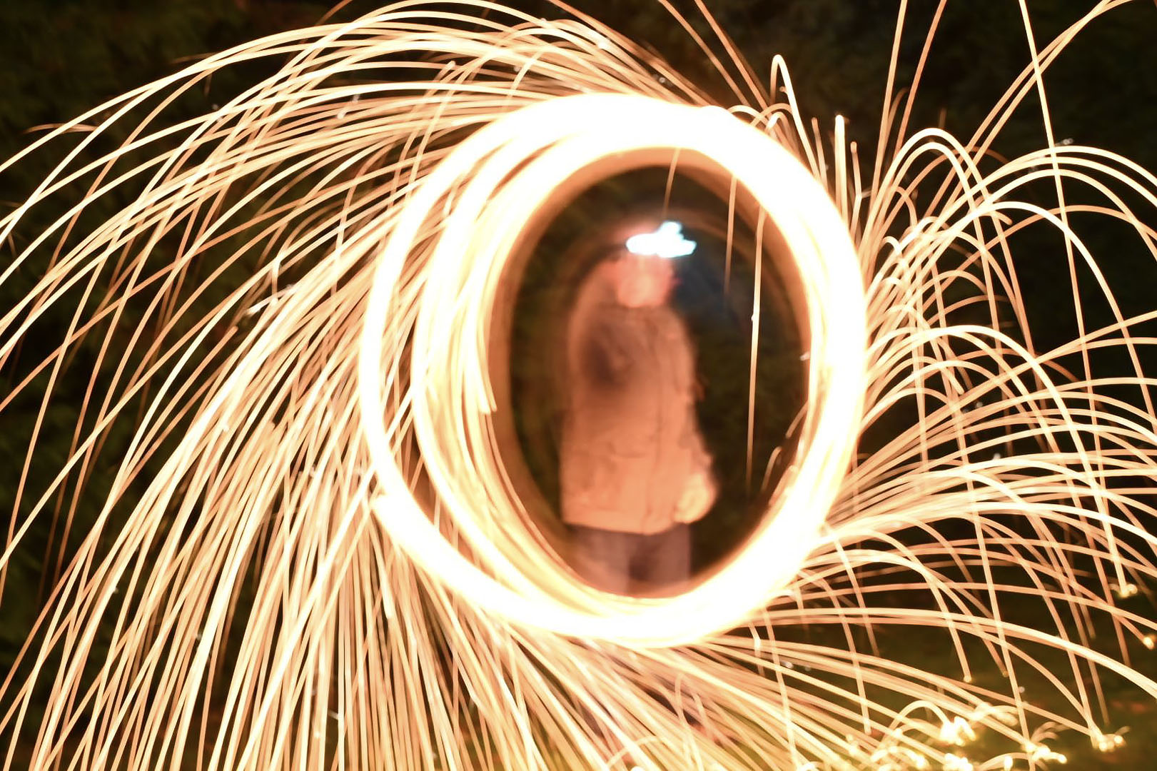 Burning wire wool